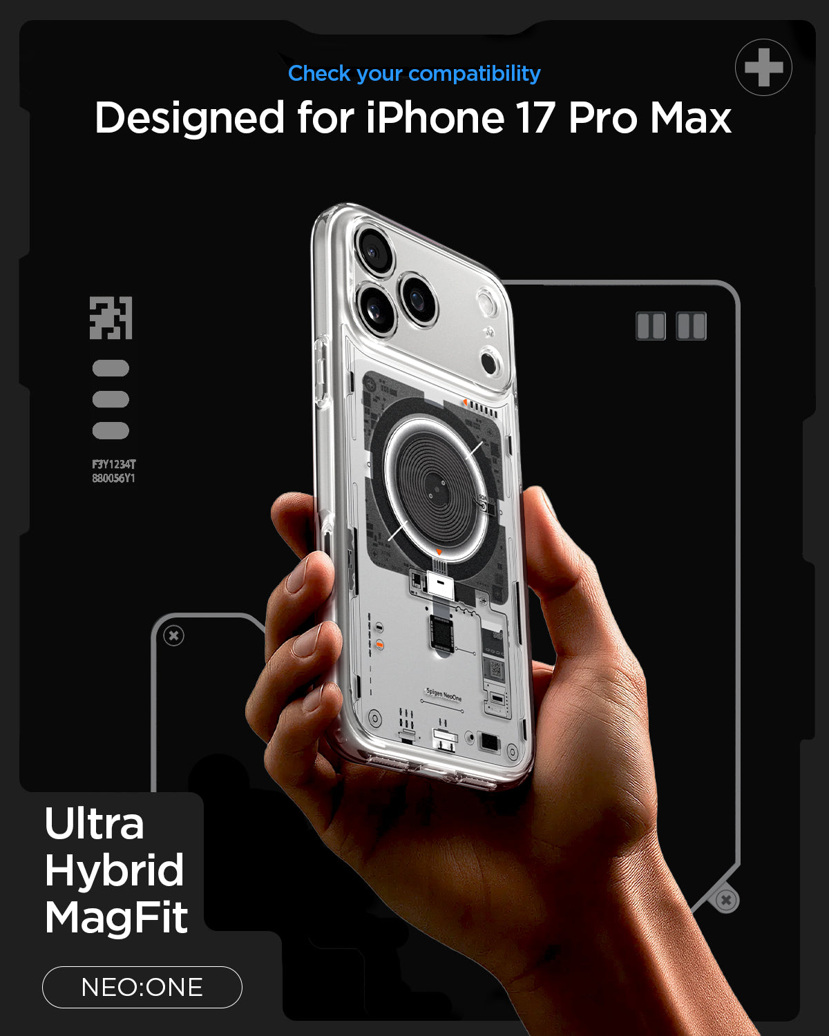 ACS10043 - iPhone 17 Pro Max Ultra Hybrid Neo One (MagFit) showing check you compatibility ultra hybrid magfit neo one