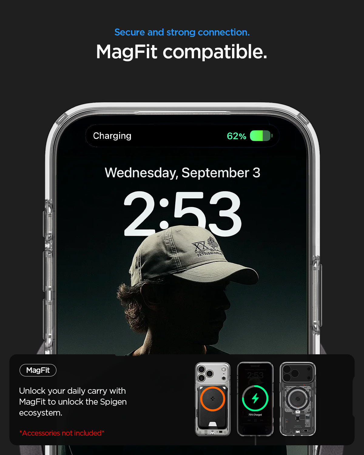 ACS10043 - iPhone 17 Pro Max Ultra Hybrid Neo One (MagFit) showing secure and strong connection. Mag fit compatible