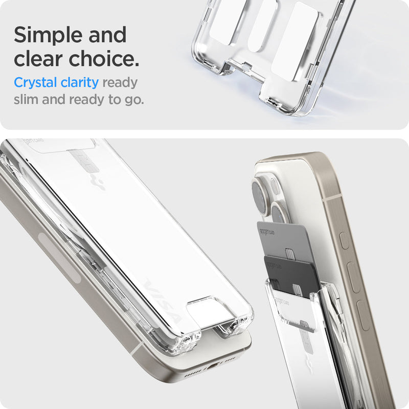 AFA07148 - Ultra Hybrid MagFit Wallet (MagFit) in Crystal Clear showing the simple and clear choice, crystal clarity ready slim and ready to go