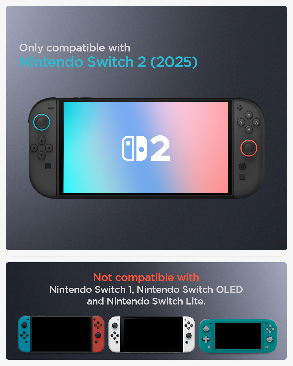 ACS09343 - Nintendo Switch 2 Case Nano Pop in Black Sesame only compatible with Nintendo switch 2 (2025). Not compatible with Nintendo switch 1, Nintendo switch OLED and Nintendo switch lite.