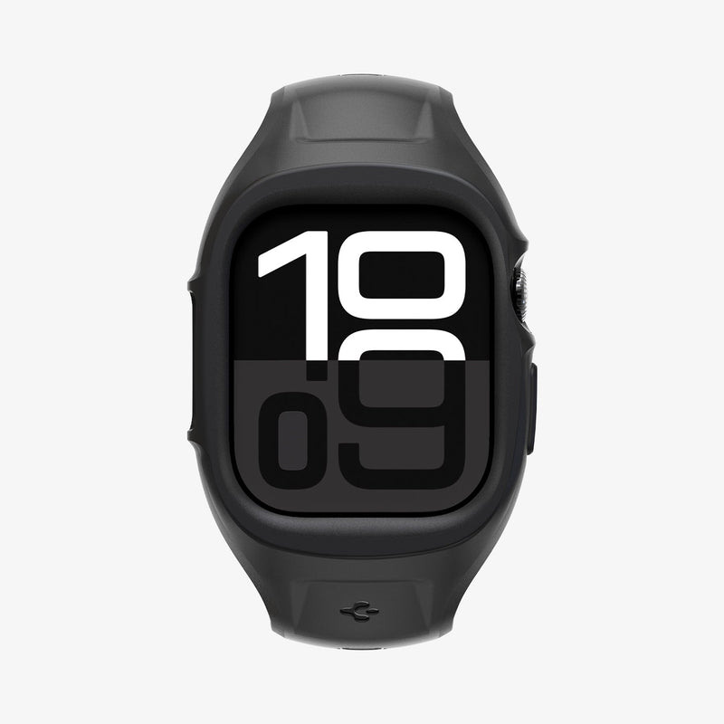 ACS09317 - Apple Watch 10 (46mm) Case Liquid Air Pro in Matte Black showing the front