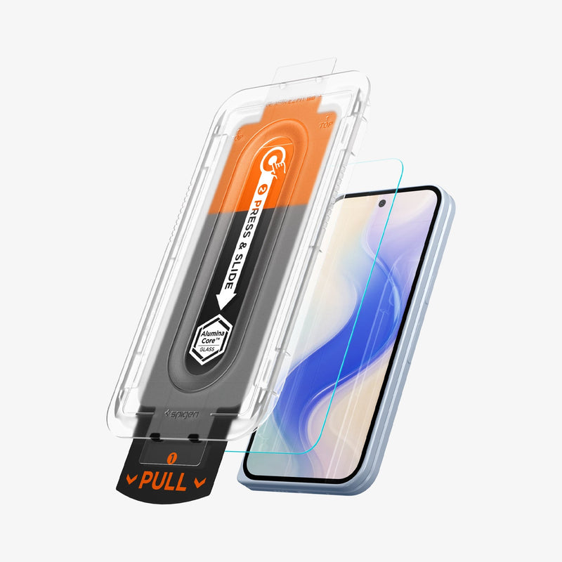 AGL09665 - GajPFD Screen Protector EZ Fit Pro GLAS.tR showing the device and ez fit tray