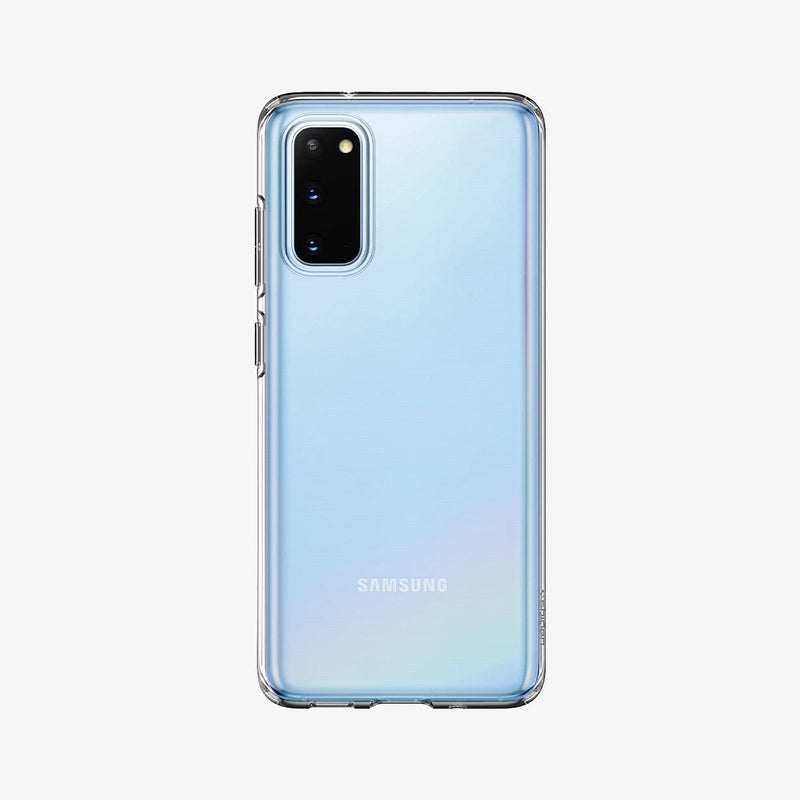 ACS01139 - Galaxy S20 Liquid Crystal Case in crystal clear showing the back