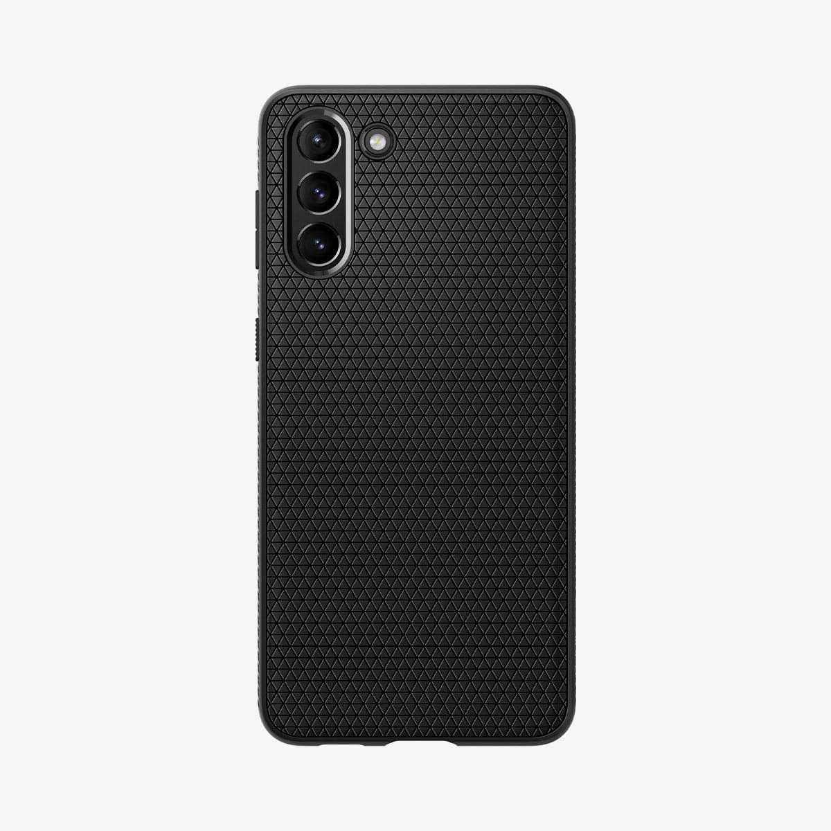 ACS02386 - Galaxy S21 Plus Liquid Air Case in matte black showing the back