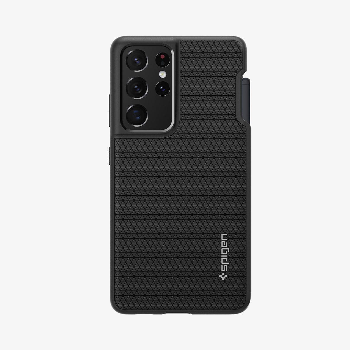 ACS02831 - Galaxy S21 Series Case Liquid Air Pro in matte black showing the back