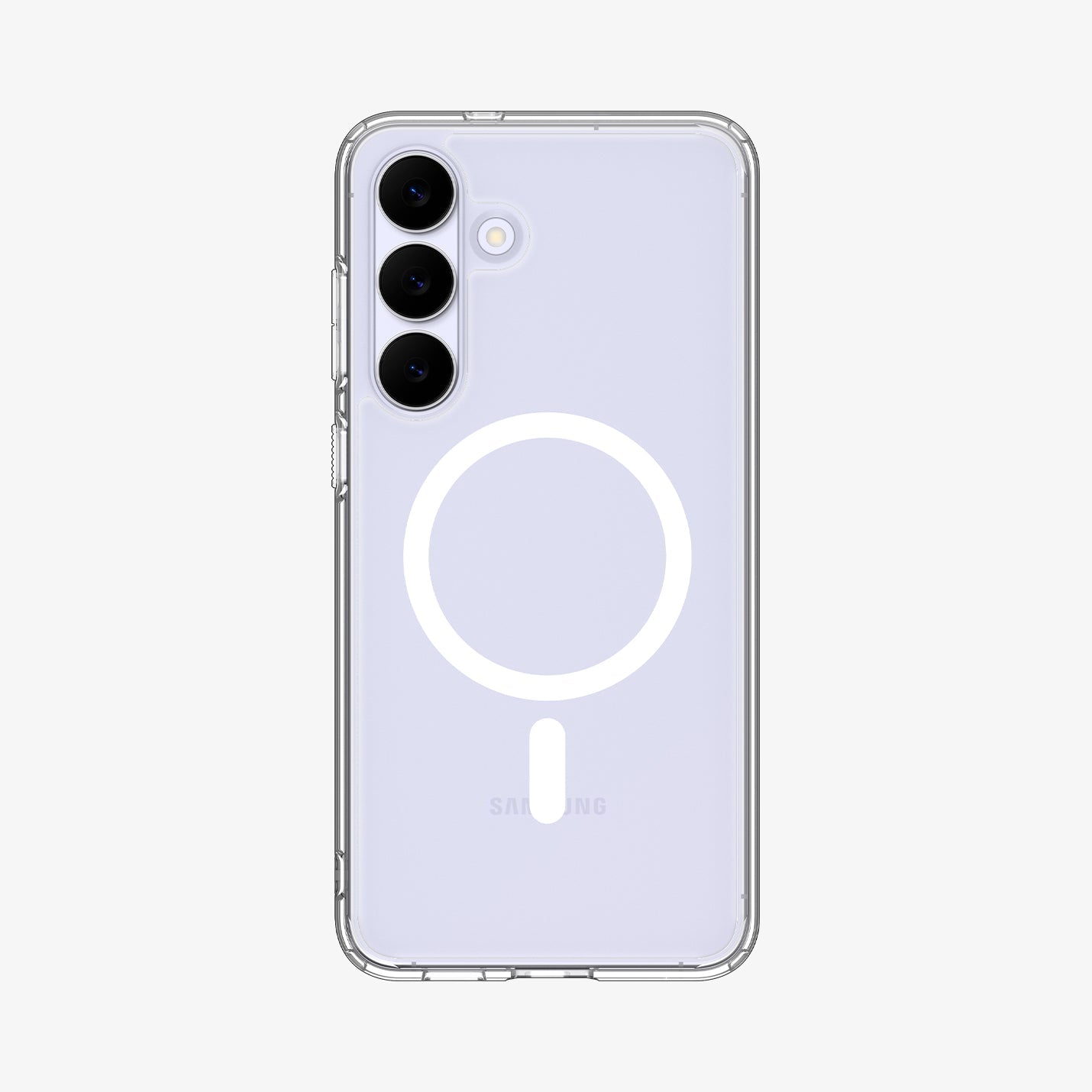 ACS10027 - Galaxy S25 FE Case Ultra Hybrid Metal Ring (MagFit) in crystal clear showing the back