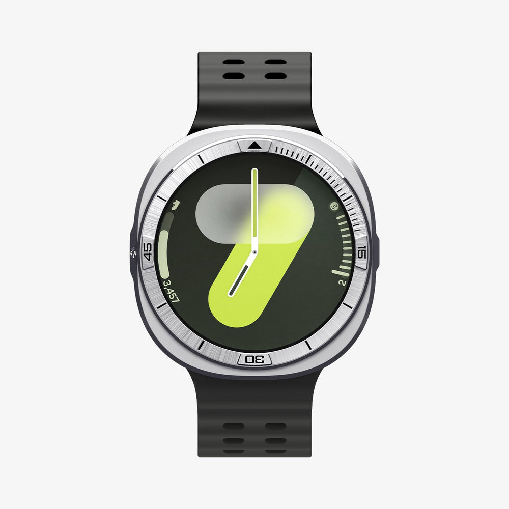 ACS10011 - Galaxy Watch 9 Bezel Tune Pro in sliver showing the front