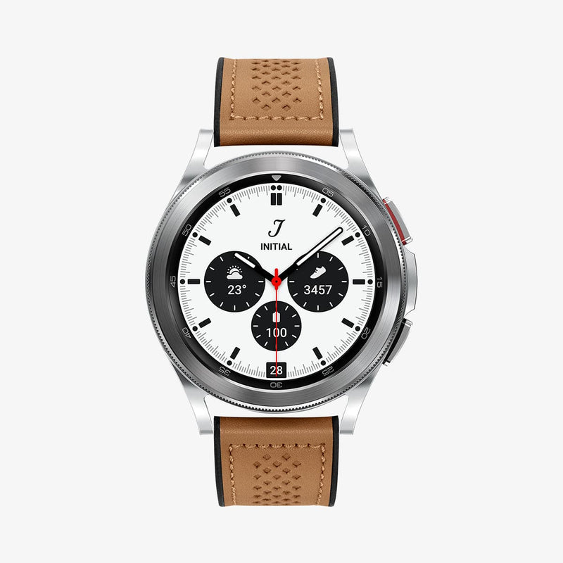 AMP00695 - Galaxy Watch Band (20mm) Retro Fit in brown showing the front