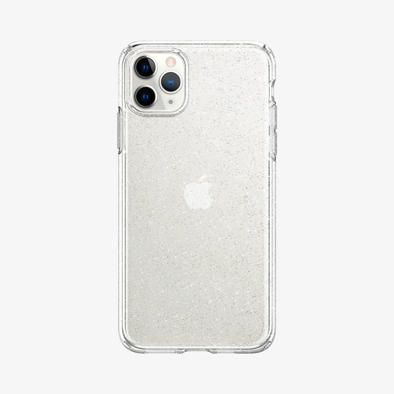 075CS27131 - iPhone 11 Pro Max Case Liquid Crystal Glitter in crystal quartz showing the back