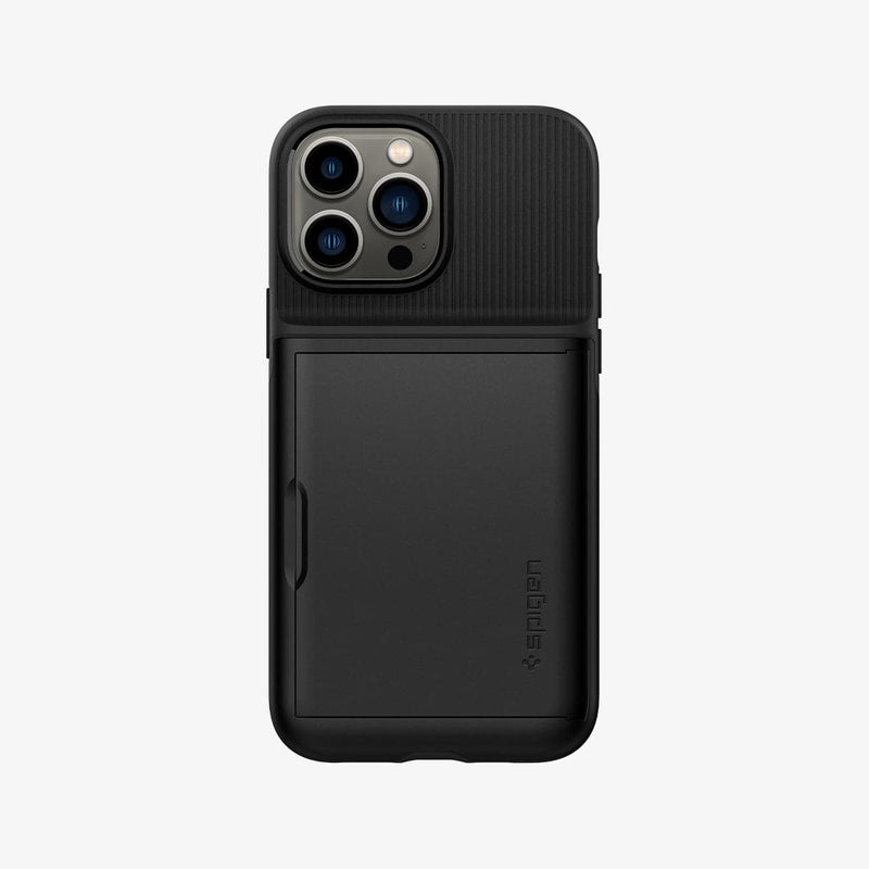 ACS03218 - iPhone 13 Pro Max Case Slim Armor CS in black showing the back