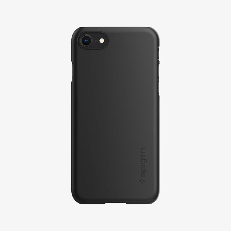 042CS20427 - iPhone SE Thin Fit case in black showing the back