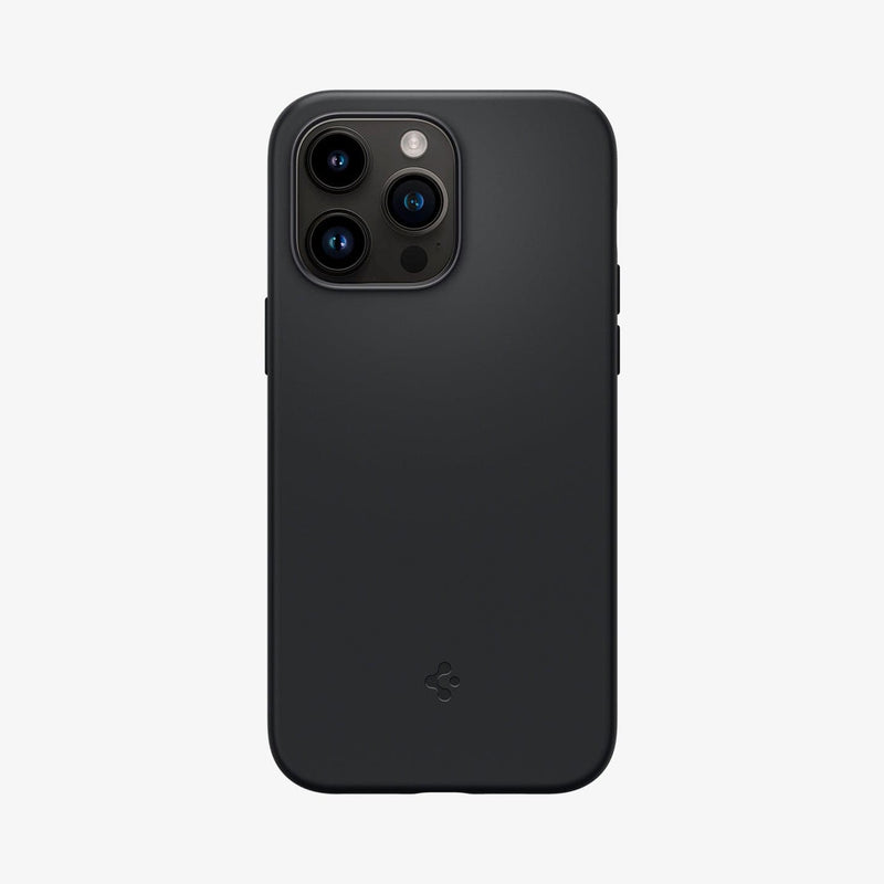 ACS04846 - iPhone 14 Pro Max Case Silicone Fit (MagFit) in black showing the back