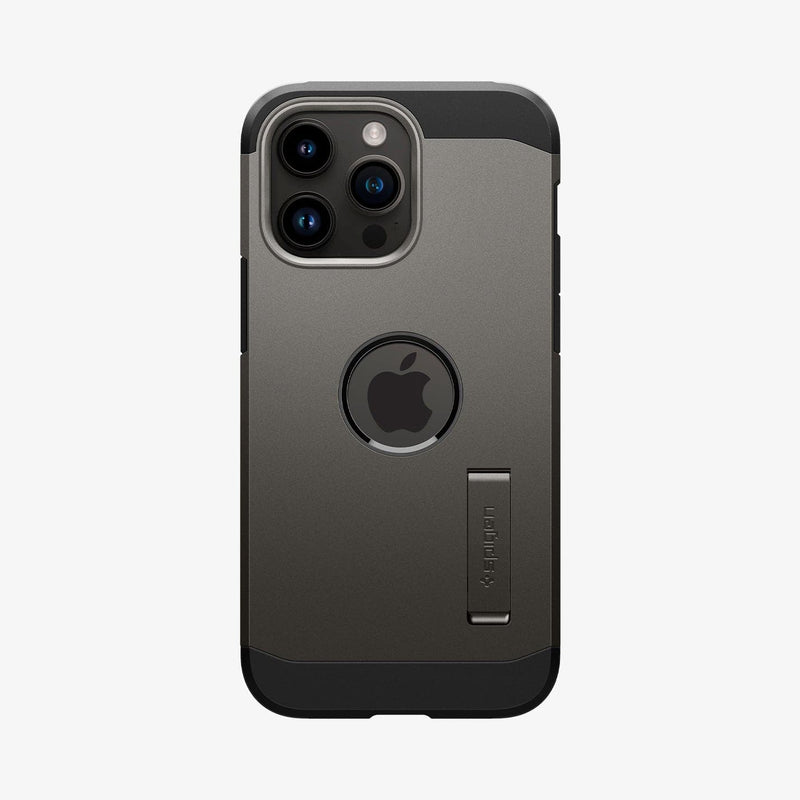 ACS04984 - iPhone 14 Pro Case Tough Armor (MagFit) in gunmetal showing the back