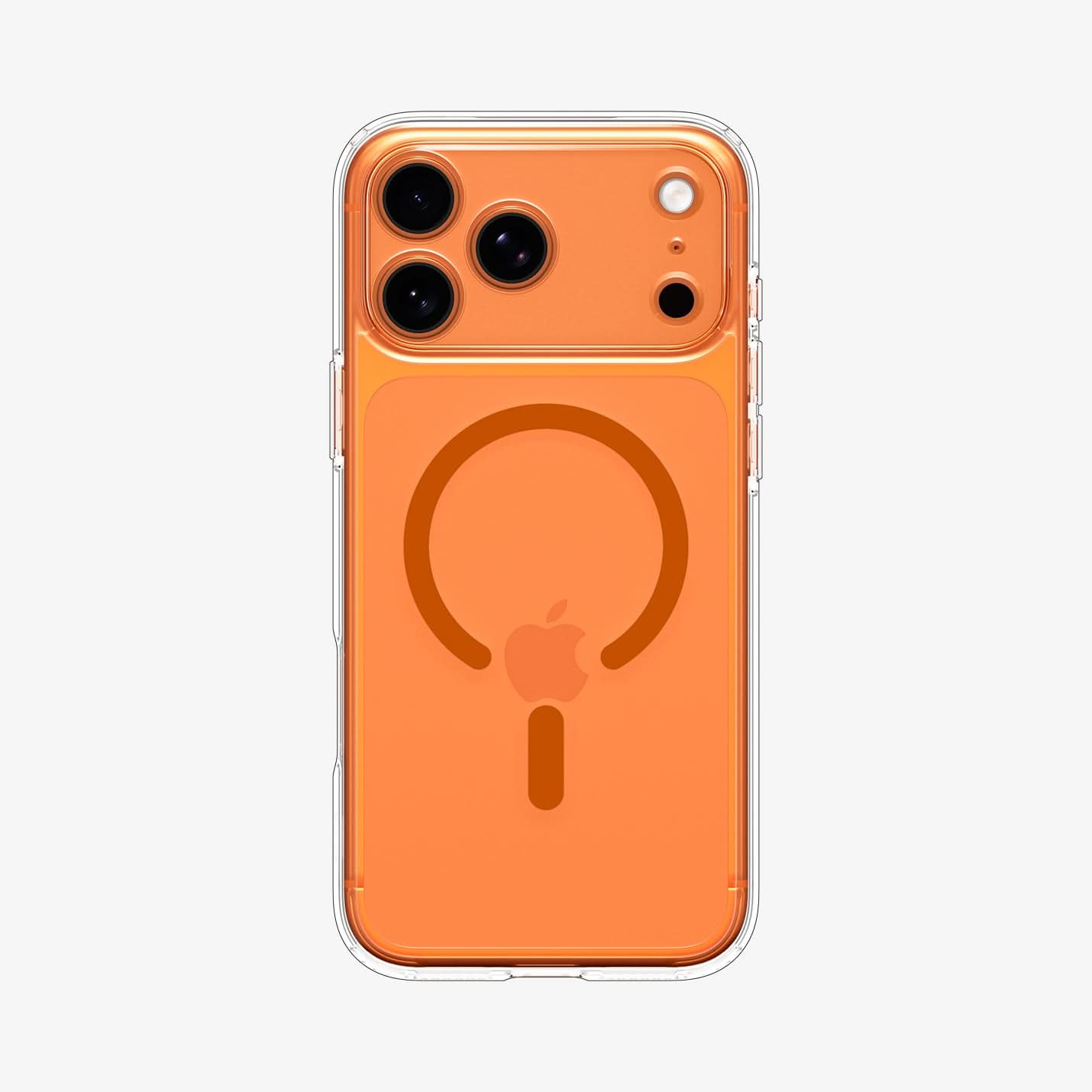 ACS11107 - iPhone 17 Pro Max Ultra Hybrid (MagFit) in Clear Orange showing the back