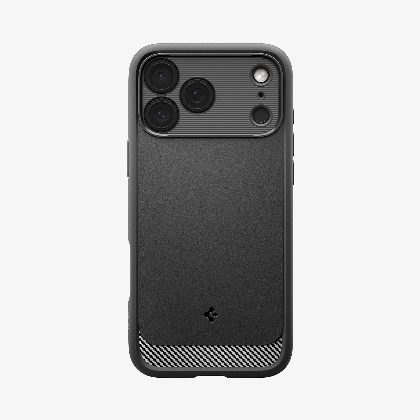 ACS09886 - iPhone 17 Pro Max Rugged Armor (MagFit) in Matte Black showing the back