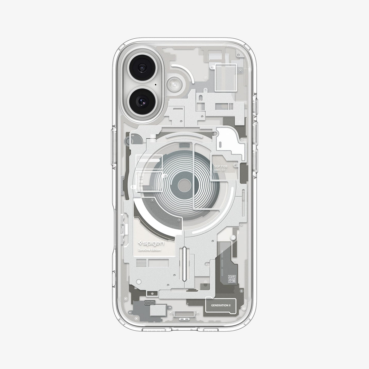 ACS10088 - iPhone 17 Ultra Hybrid Zero One (MagFit) in Zero One Natural Titanium showing the back