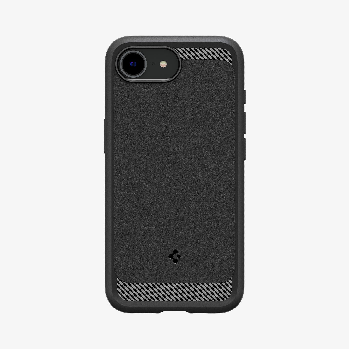 ACS09152 - iPhone 17e Case Rugged Armor (MagFit) in Matte Black showing the back