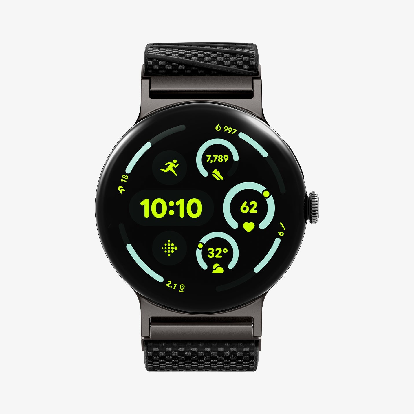 AMP11421 - Pixel Watch 5 (45mm) Lite Fit X Black showing the front