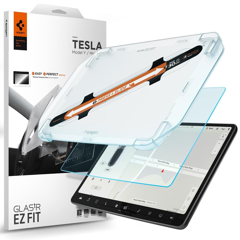 Tesla Model 3 / Y Screen Protector EZ FIT GLAS.tR Anti-Glare – Spigen  Business l Something You Want l